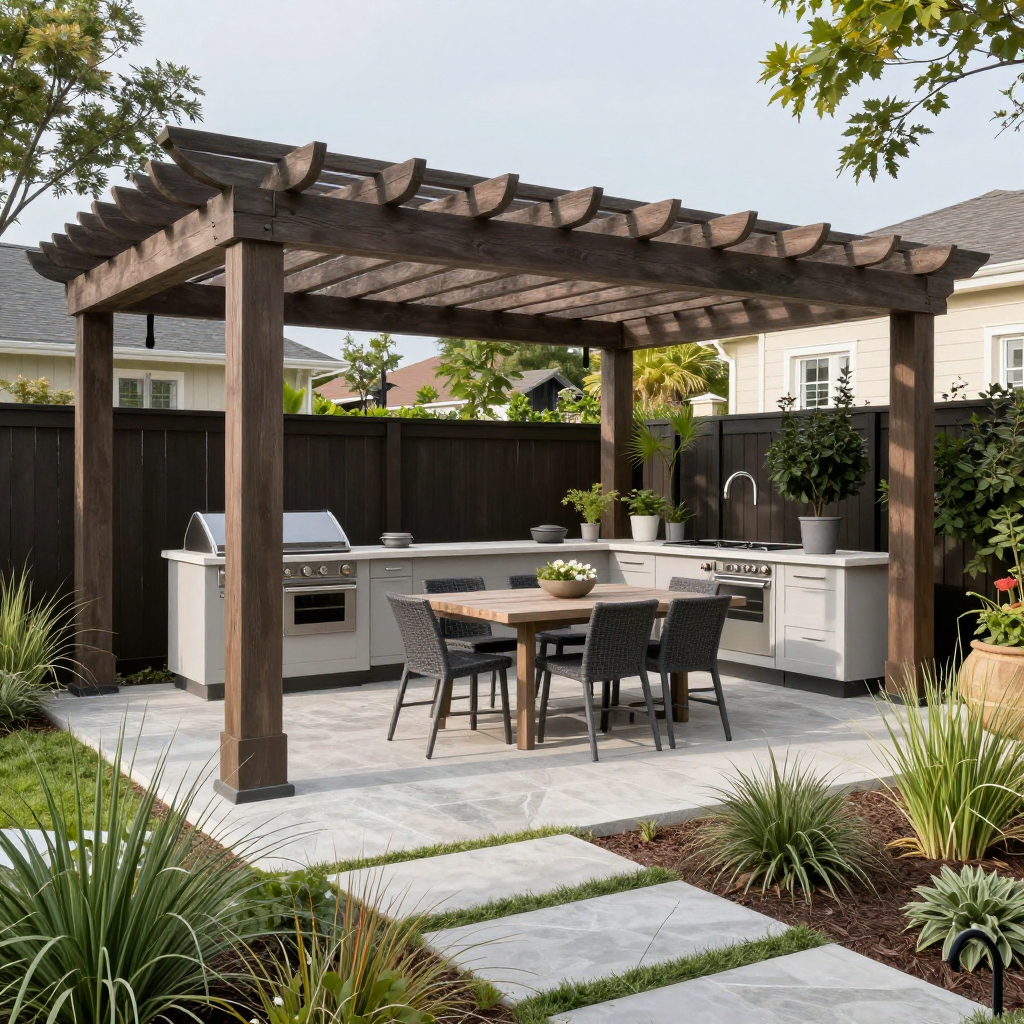Outdoor Kitchen & Pergola